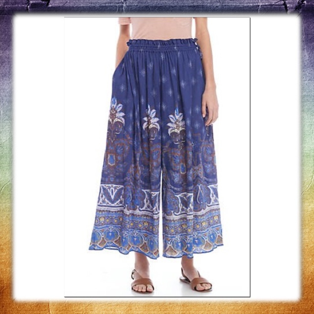 Free People Gold Dusted Palazzo Pant